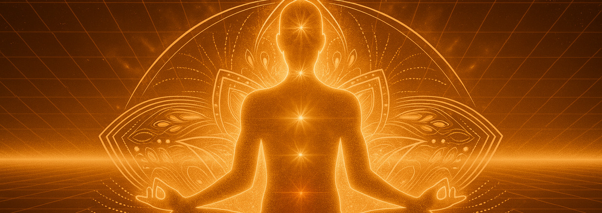 Immagine stilizzata della classica posizione yoga