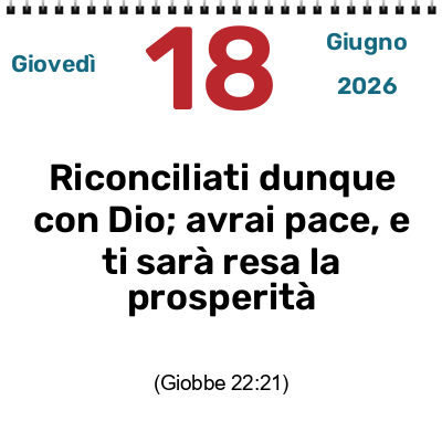 RICONCILIAZIONE, PACE E PROSPERITÀ